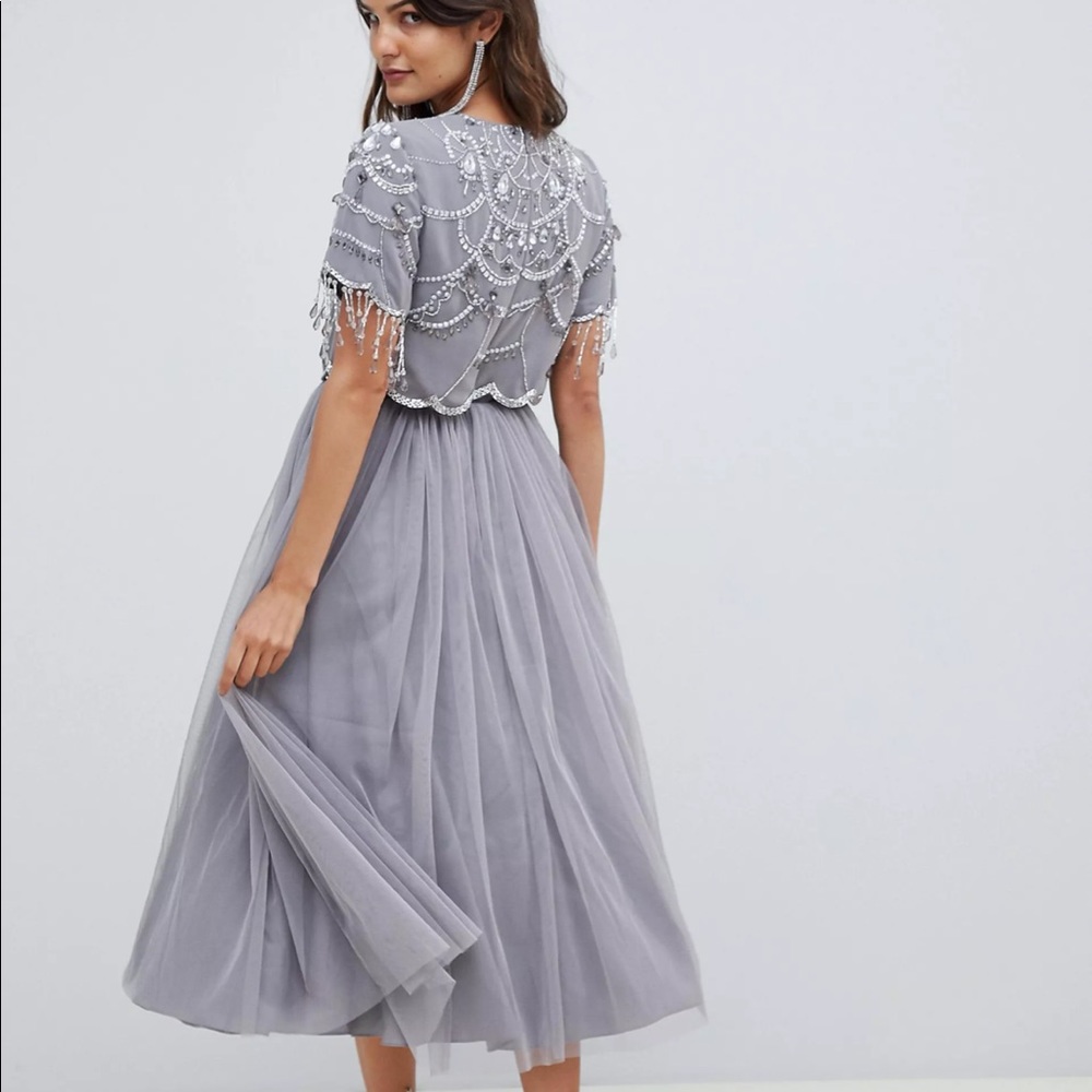 Embellished midi gown